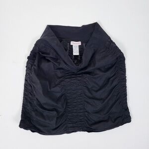 *Free With Purchase* Black Gathered Mini Skirt Y2K Short